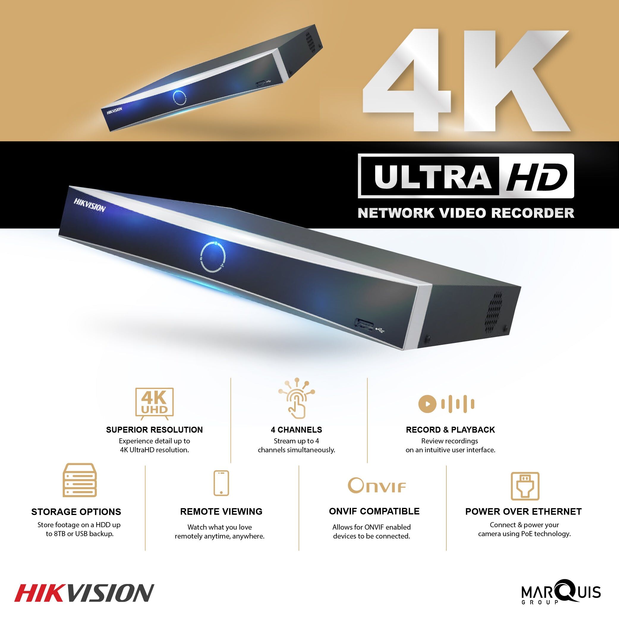 Hikvision -DS-7616NXI-K2/16P (16ch NVR) Hikvision -DS-7616NXI-K2/16P (16ch NVR) - Image 2